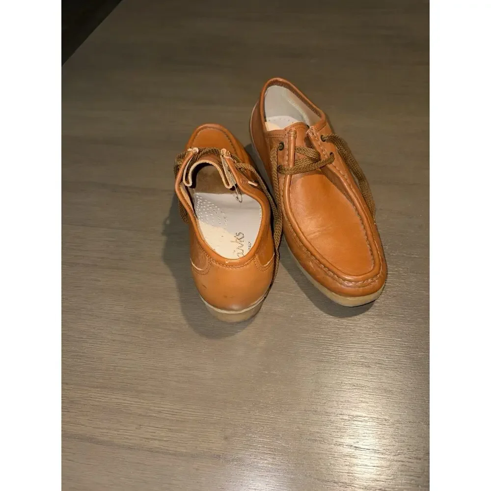 Clarks Originals Men’s 9M Tan Leather Wallabee Lace Up Casual Shoes